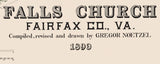 1890 Map of Falls Church Fairfax County Virginia
