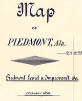 1890 Map of Piedmont Alabama