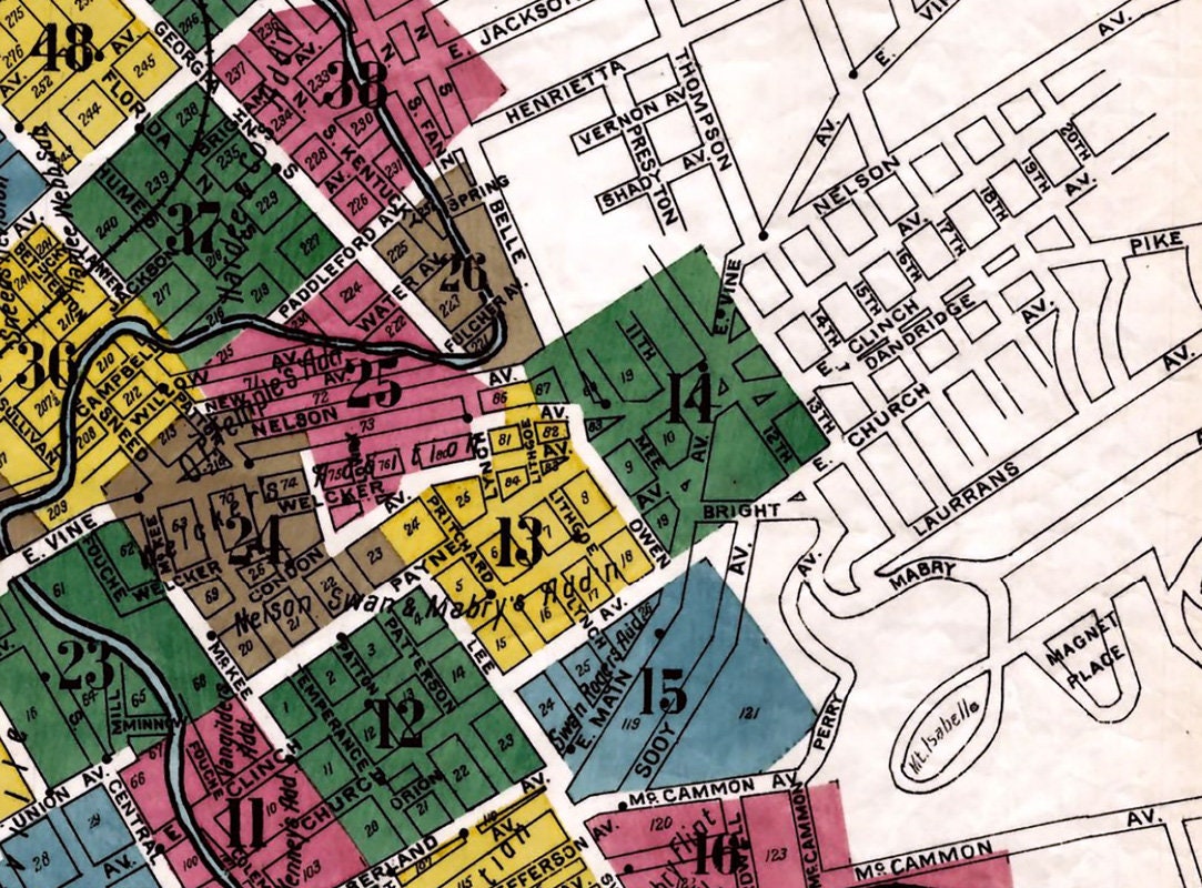 1903 Map of Knoxville Tennessee