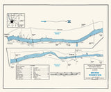 1960 Map of Griggs Reservoir Franklin County Ohio