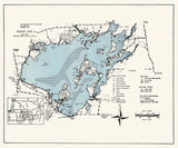 1960 Map of Indian Lake Logan County Ohio