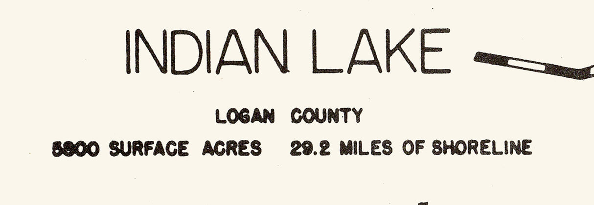 1960 Map of Indian Lake Logan County Ohio