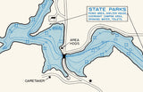 1960 Map of Jackson Lake Jackson County Ohio
