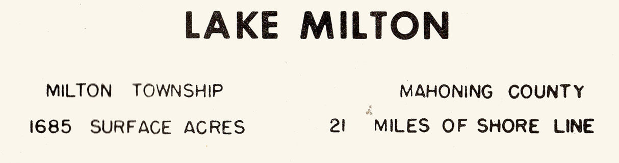 1960 Map of Lake Milton Mahoning County Ohio