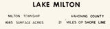 1960 Map of Lake Milton Mahoning County Ohio