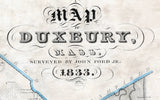 1833 Map of Duxbury Massachusetts