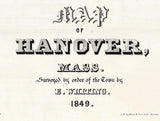 1849 Map of Hanover Massachusetts