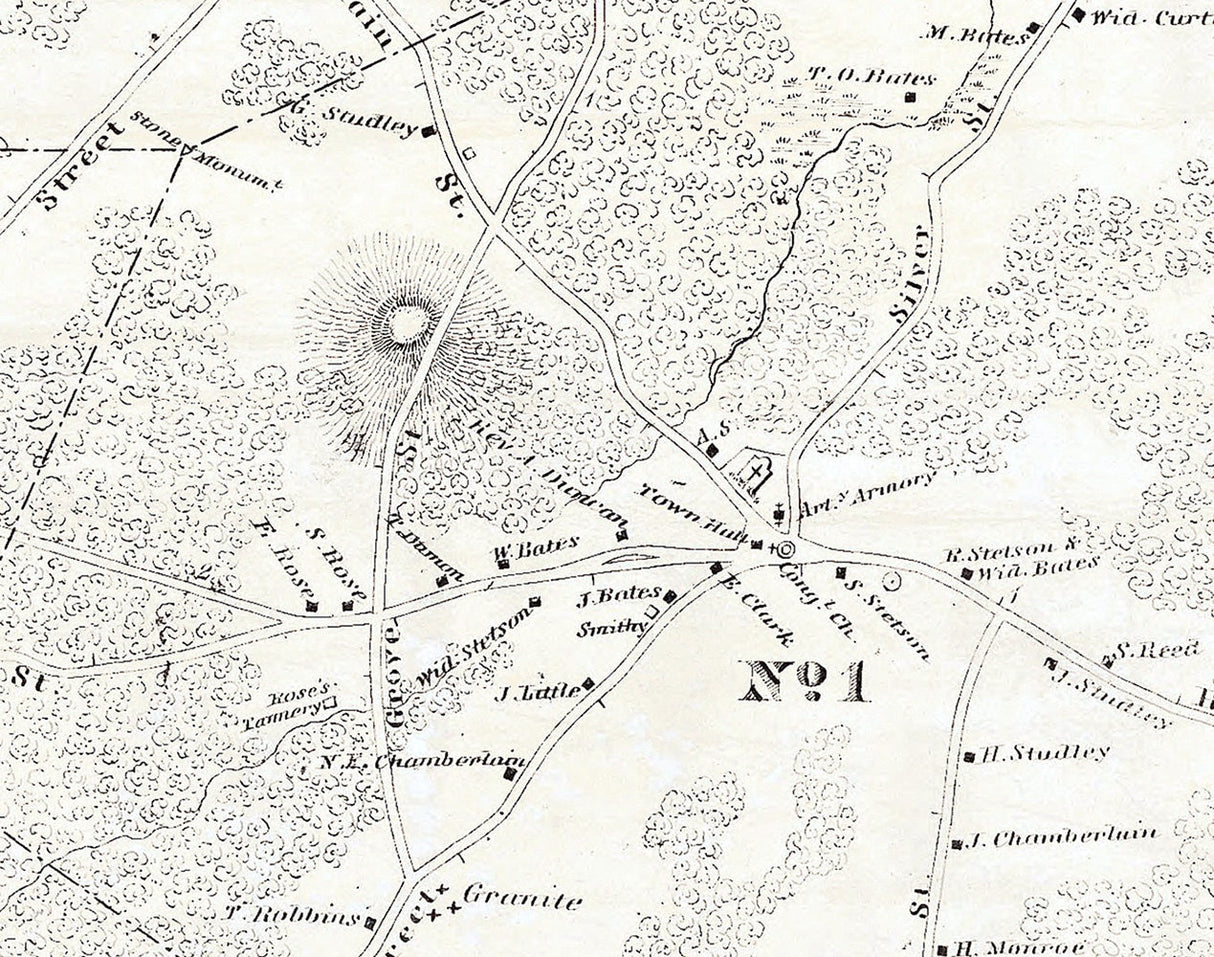 1849 Map of Hanover Massachusetts