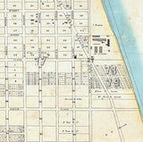 1853 Map of Chicago Cook County Illinois