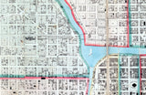 1853 Map of Chicago Cook County Illinois