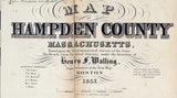 1857 Map of Hampden County Massachusetts