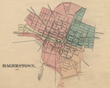 1873 Map of Hagerstown Maryland