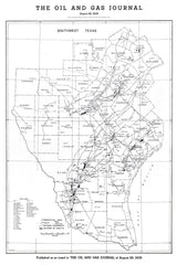 1935 Map of Texas Oil and Gas Fields