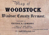 1855 Map of Woodstock Windsor County Vermont