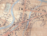 1855 Map of Woodstock Windsor County Vermont