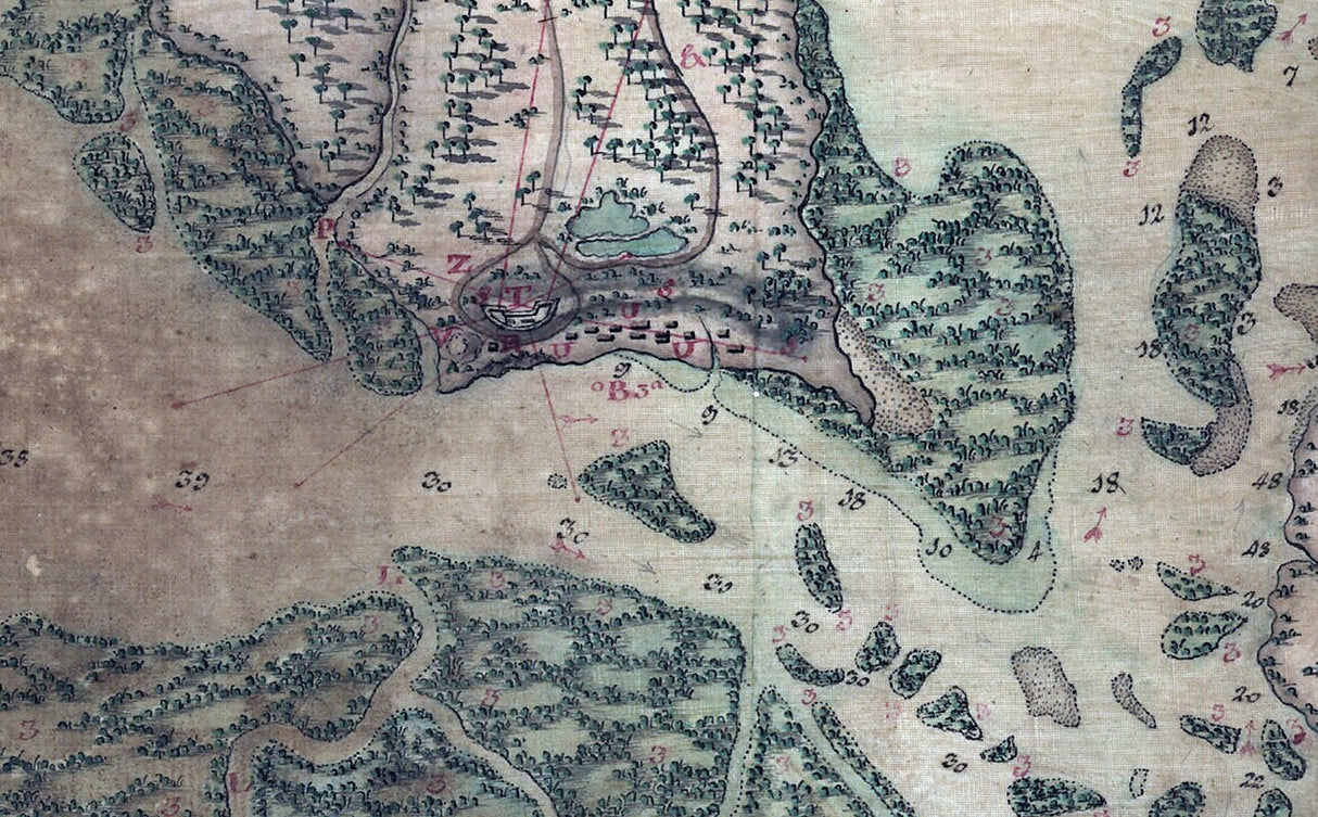 1791 Map of the Saint Johns River Entrance Jacksonville Florida Area