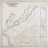 1882 Map of Satsuma Putnam County Florida Saint Johns River