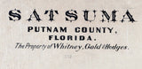 1882 Map of Satsuma Putnam County Florida Saint Johns River