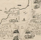 1889 Map of Quannapowitt Lake Wakefield Massachusetts