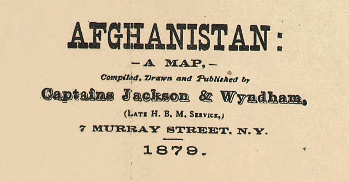 1879 Map of Afghanistan