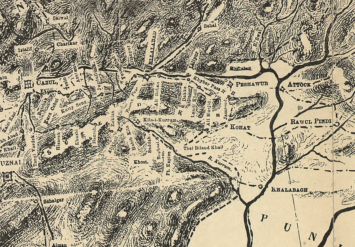 1879 Map of Afghanistan