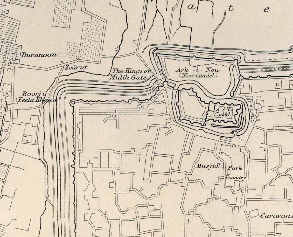 1880 Map of Herat Afghanistan