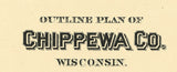 1888 Map of Chippewa County Wisconsin