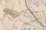 1888 Town Map of Brookline Norfolk County Massachusetts