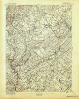 1894 Topo Map of Quakertown PA Quad Bucks County