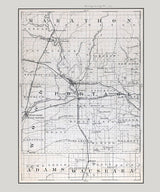1880 Map of Portage County Wisconsin