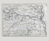 1880 Map of Milwaukee County and Waukesha County Wisconsin