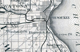 1880 Map of Milwaukee County and Waukesha County Wisconsin