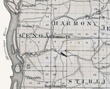 1880 Map of Vernon County Wisconsin