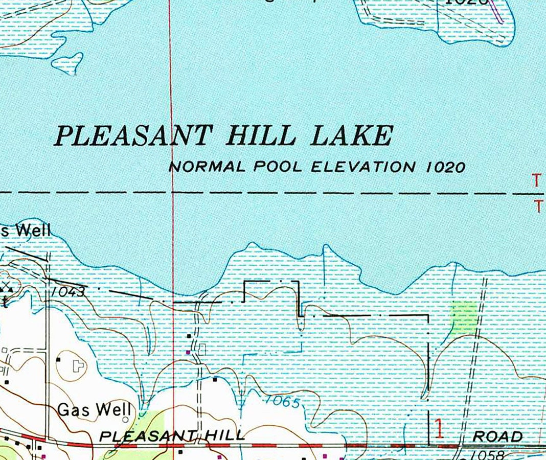 1990 Map of Pleasant Hill Lake Ohio Perrysville