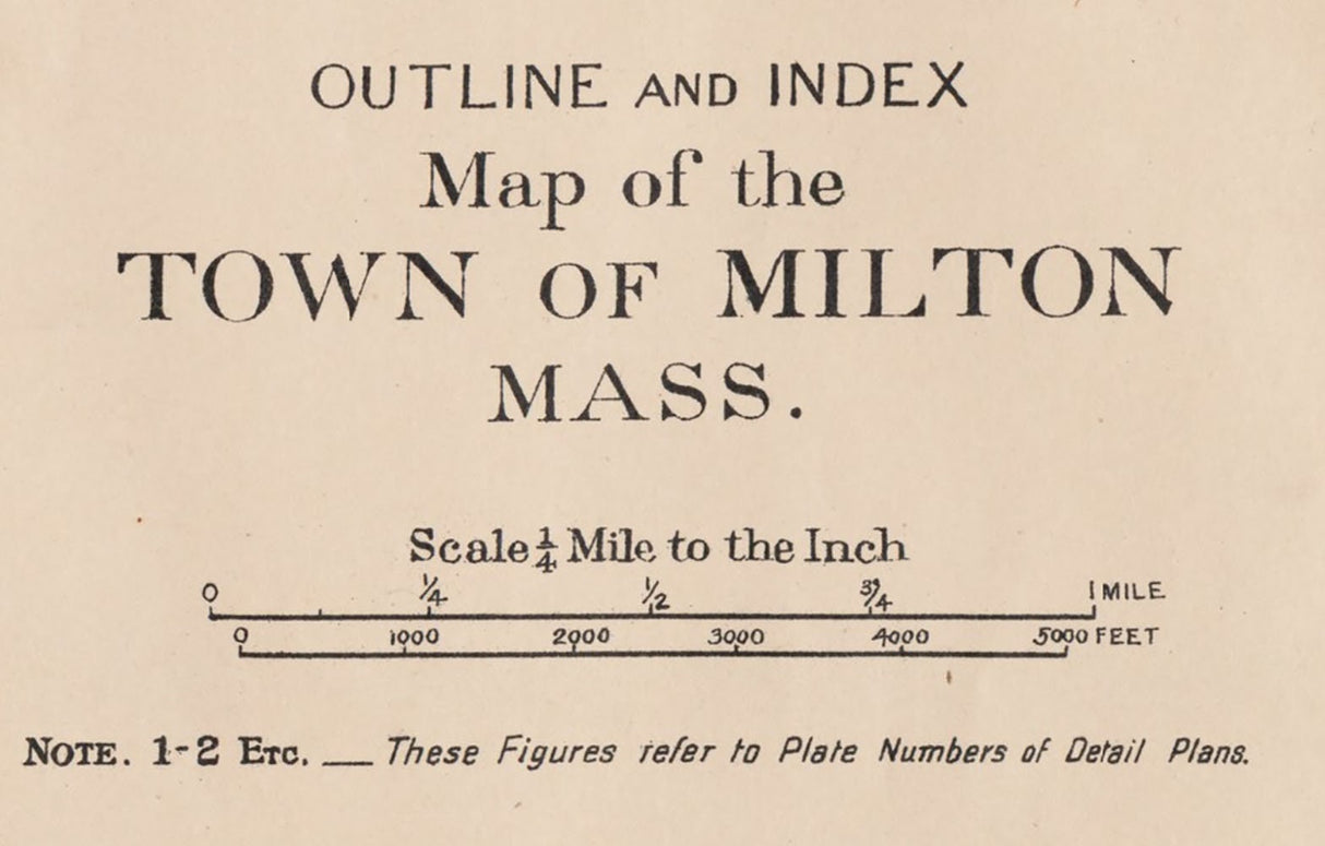 1896 Town Map of Milton Norfolk County Massachusetts