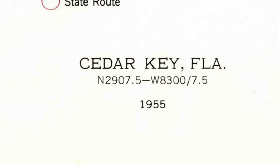 1955 Topo Map of Cedar Key Florida Quadrangle