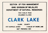 1961 Map of Clark Lake Clark County Ohio