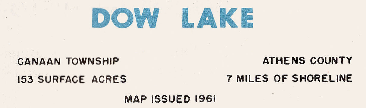 1961 Map of Dow Lake Athens County Ohio