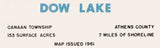 1961 Map of Dow Lake Athens County Ohio