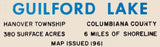 1961 Map of Guilford Lake Columbiana County Ohio