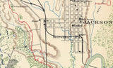 1863 Map of Jackson Mississippi