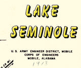 1973 Map of Lake Seminole Georgia