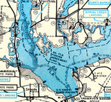 1973 Map of Lake Seminole Georgia