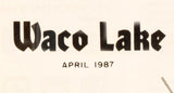 1987 Map of Waco Lake Texas