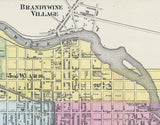 1868 Map of Wilmington New Castle County Delaware