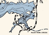 1959 Map of Rocky Fork Lake Highland County Ohio