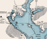1961 Map of Seneca Lake Guernsey and Noble County Ohio