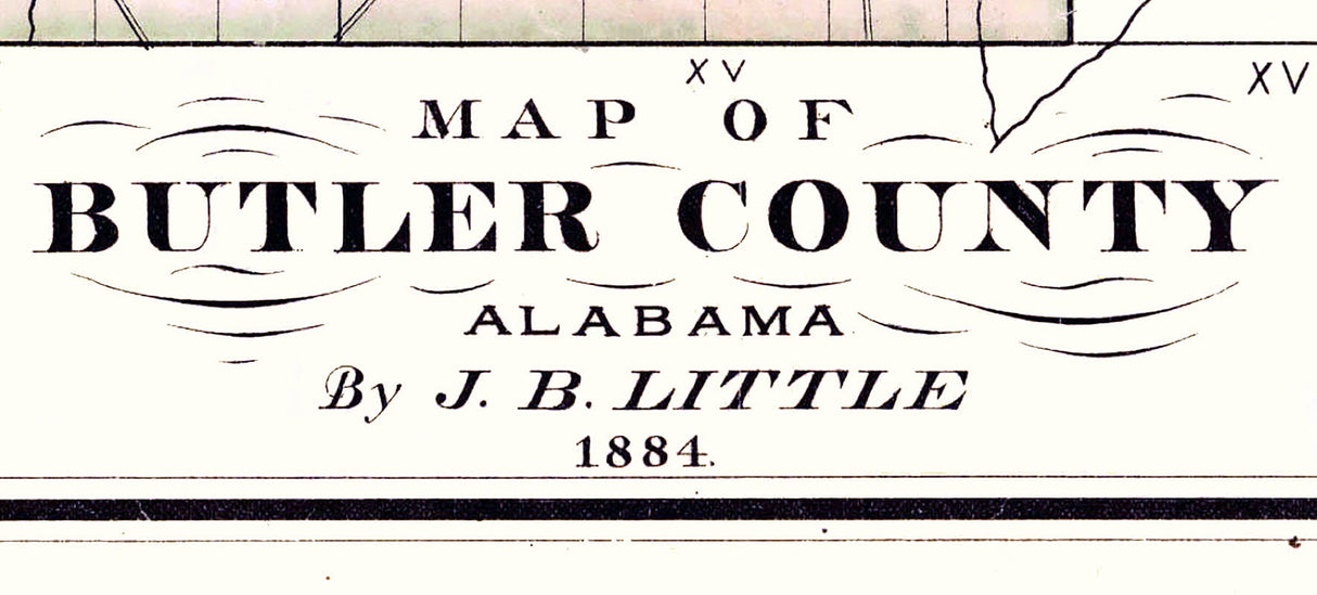 1884 Map of Butler County Alabama