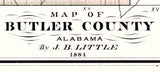 1884 Map of Butler County Alabama