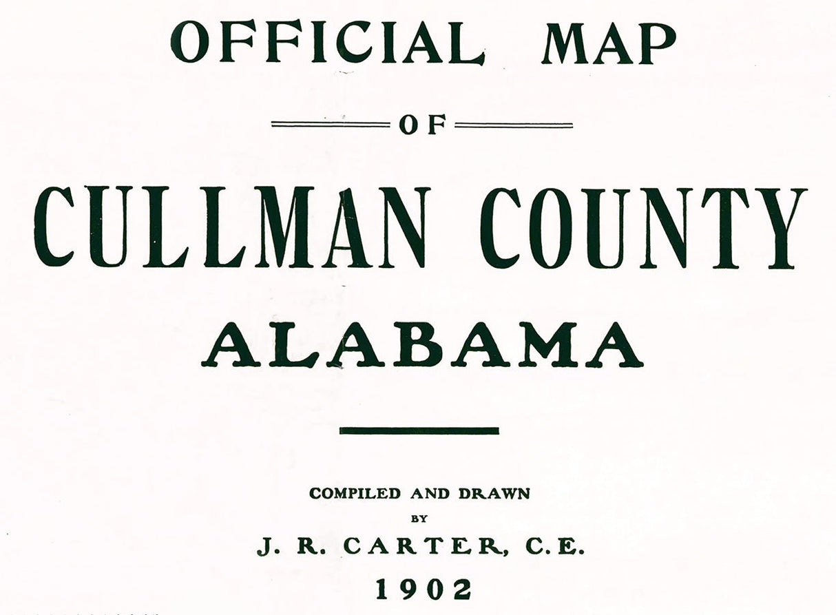 1902 Map of Cullman County Alabama